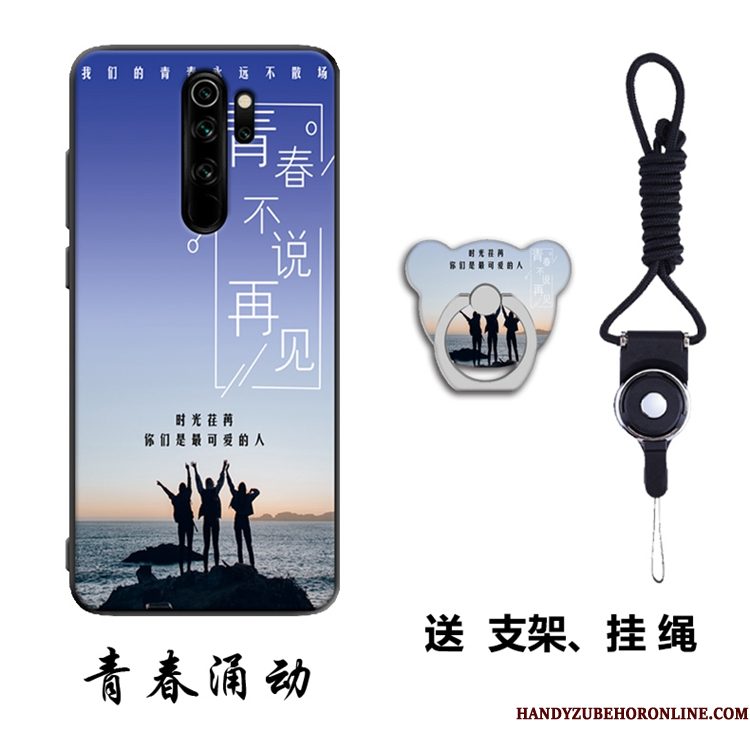 Hoesje Redmi Note 8 Pro Zacht Hanger Rood, Hoes Redmi Note 8 Pro Ondersteuning Telefoon Mini