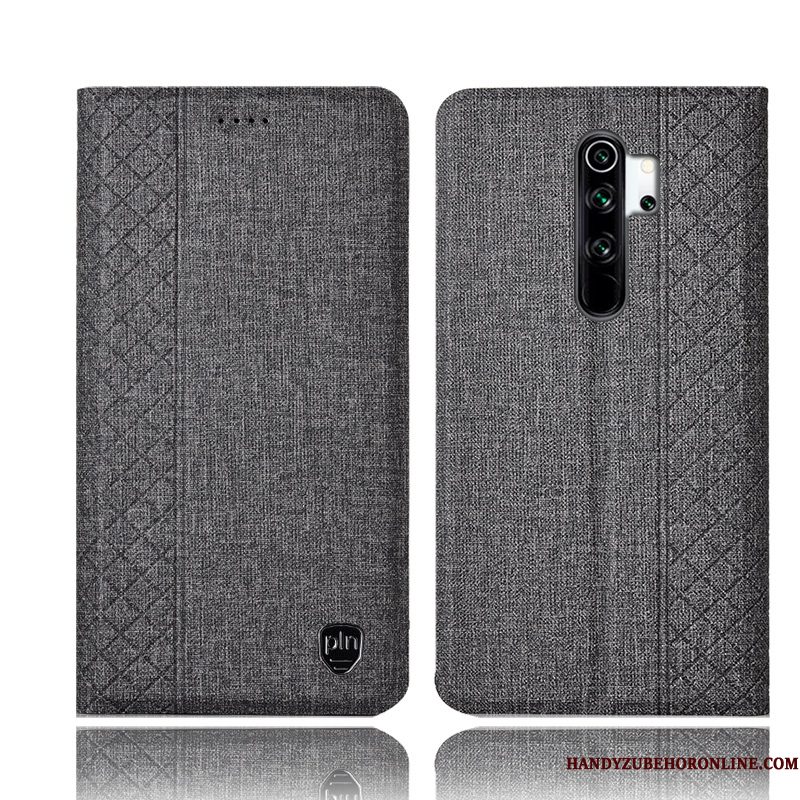 Hoesje Redmi Note 8 Pro Zakken Katoen En Linnen Rood, Hoes Redmi Note 8 Pro Bescherming Telefoon Blauw