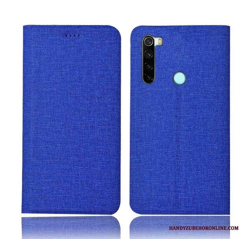 Hoesje Redmi Note 8 Pro Zakken Rood Katoen En Linnen, Hoes Redmi Note 8 Pro Leer Telefoon Mini