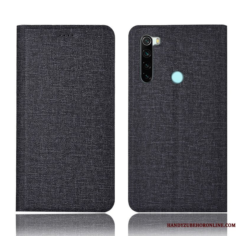 Hoesje Redmi Note 8 Pro Zakken Rood Katoen En Linnen, Hoes Redmi Note 8 Pro Leer Telefoon Mini