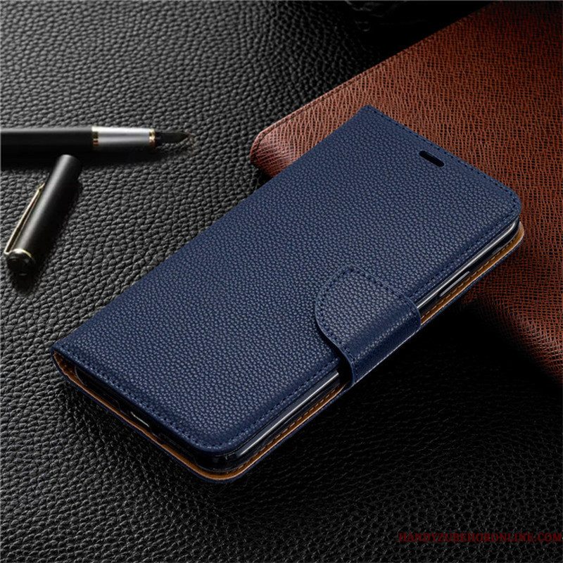 Hoesje Redmi Note 8t Bescherming Kaart Rood, Hoes Redmi Note 8t Leer Minitelefoon