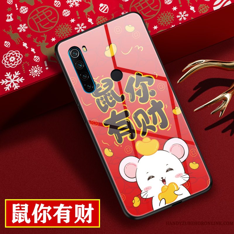 Hoesje Redmi Note 8t Bescherming Nieuwtelefoon, Hoes Redmi Note 8t Zakken Rood Lovers