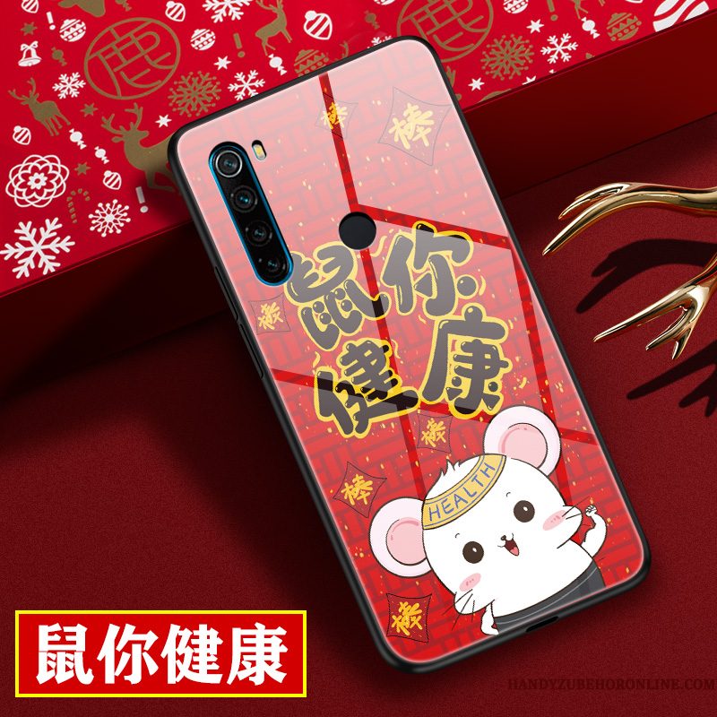 Hoesje Redmi Note 8t Bescherming Nieuwtelefoon, Hoes Redmi Note 8t Zakken Rood Lovers