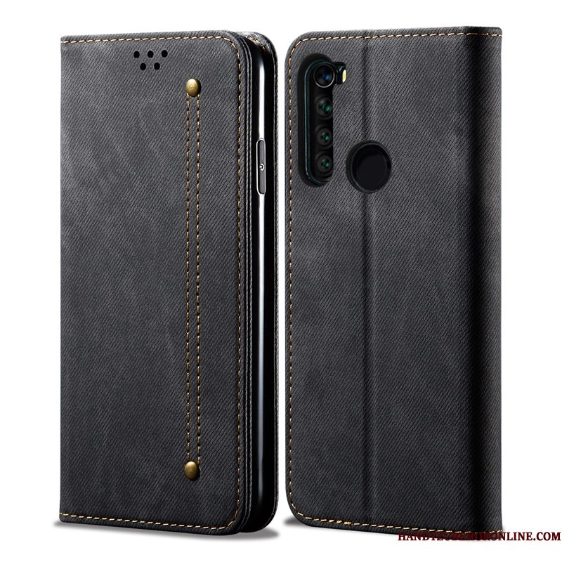 Hoesje Redmi Note 8t Folio Anti-fall Rood, Hoes Redmi Note 8t Mode Telefoon Bedrijf