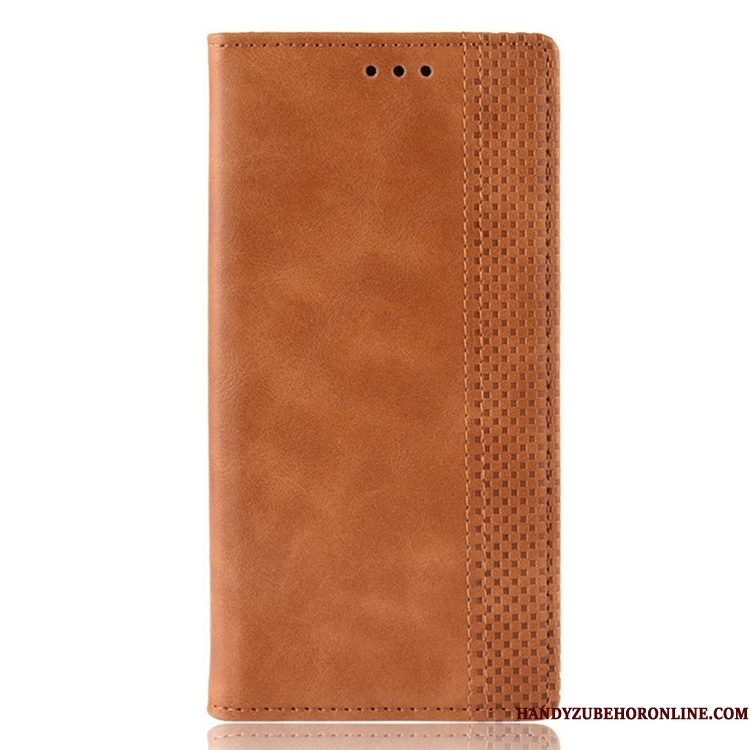 Hoesje Redmi Note 8t Folio Magnetisch Patroon, Hoes Redmi Note 8t Leer Kaart Zwart