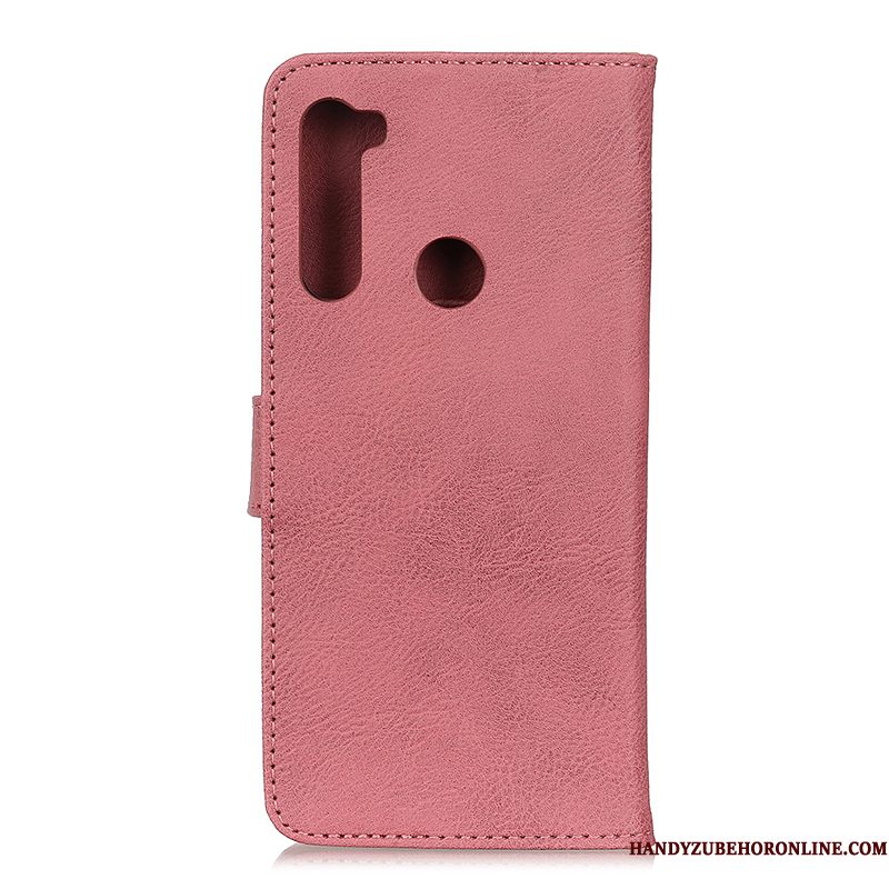 Hoesje Redmi Note 8t Leer Mini Trend, Hoes Redmi Note 8t Zakken Rood Nieuw