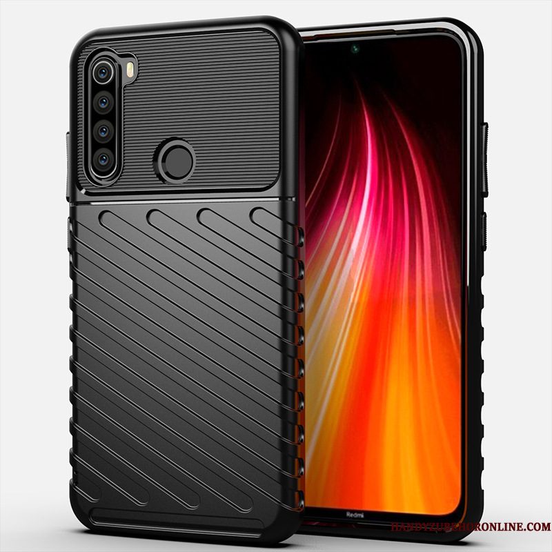 Hoesje Redmi Note 8t Rood Anti-fall, Hoes Redmi Note 8t Telefoon Zwart