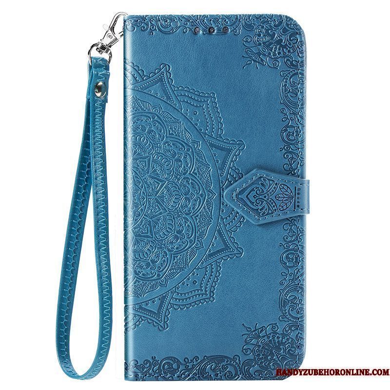 Hoesje Redmi Note 9 Folio Telefoon Grijs, Hoes Redmi Note 9 Zakken Rood Anti-fall