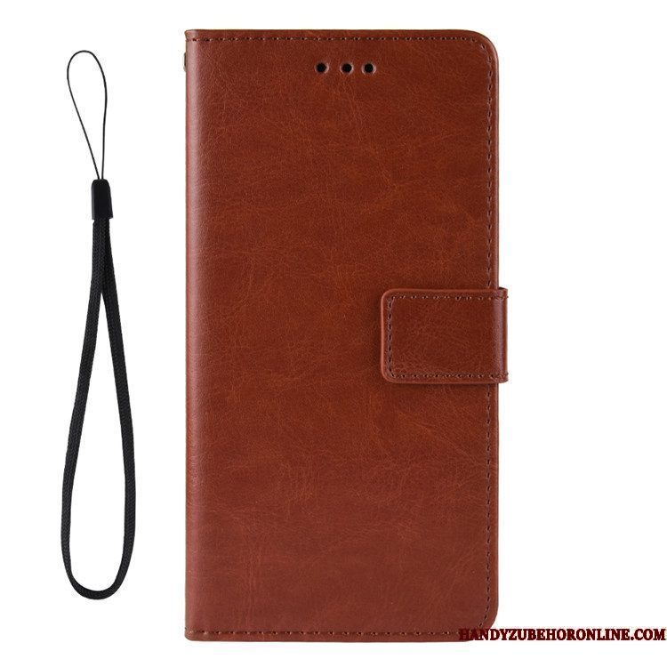 Hoesje Redmi Note 9 Folio Telefoon Zwart, Hoes Redmi Note 9 Leer Mini Rood