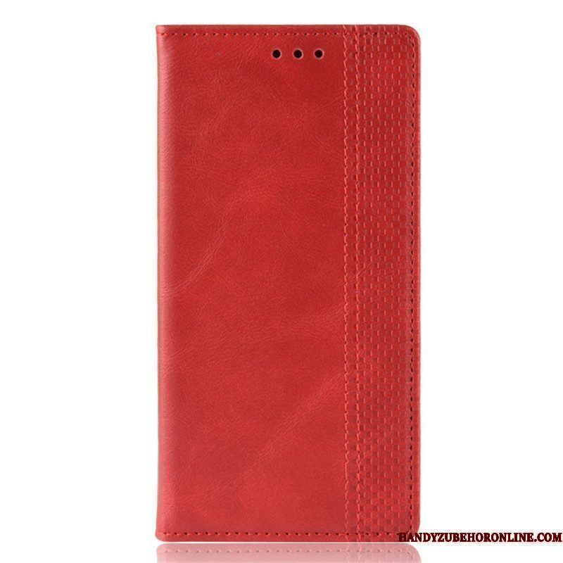 Hoesje Redmi Note 9 Leer Rood Magneet Sluit, Hoes Redmi Note 9 Bescherming Telefoon Zwart