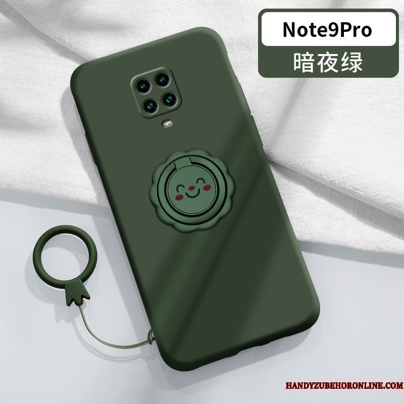 Hoesje Redmi Note 9 Pro Bescherming Rood Trend, Hoes Redmi Note 9 Pro Zakken Dun Smiley