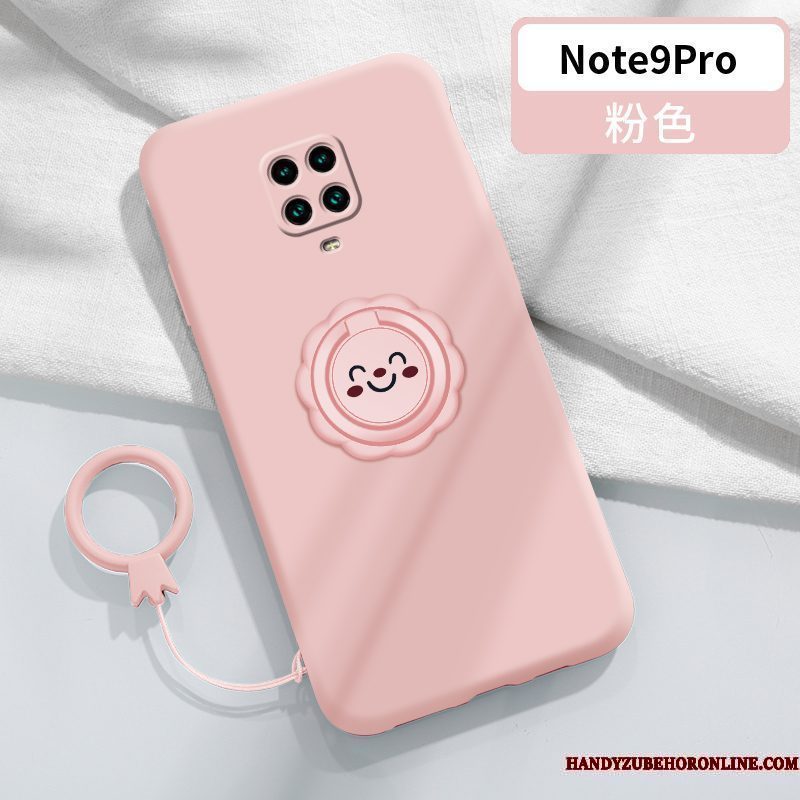 Hoesje Redmi Note 9 Pro Bescherming Rood Trend, Hoes Redmi Note 9 Pro Zakken Dun Smiley