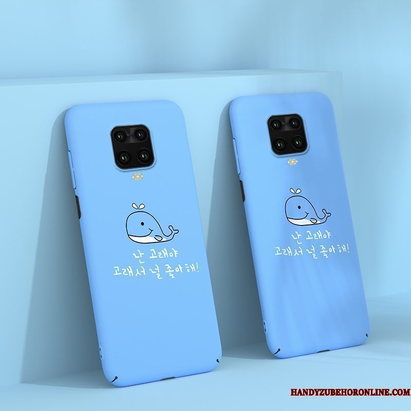 Hoesje Redmi Note 9 Pro Spotprent Hard Schrobben, Hoes Redmi Note 9 Pro Bescherming Blauw Net Red