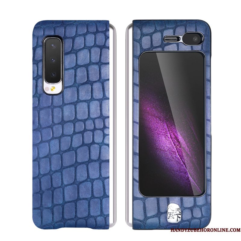 Hoesje Samsung Fold Luxe Dun Patroon, Hoes Samsung Fold Leer Vouwtelefoon