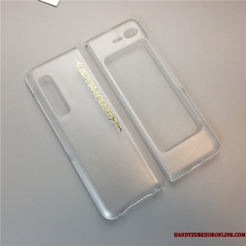 Hoesje Samsung Fold Spotprent Vouw Zwart, Hoes Samsung Fold Bescherming Telefoon