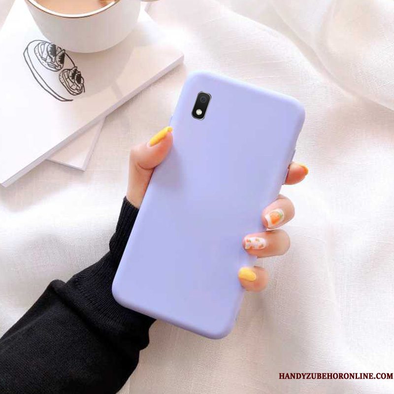 Hoesje Samsung Galaxy A10 Siliconen Trendy Merk Groen, Hoes Samsung Galaxy A10 Zacht Effen Kleurtelefoon