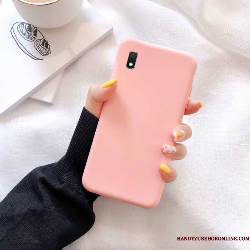 Hoesje Samsung Galaxy A10 Siliconen Trendy Merk Groen, Hoes Samsung Galaxy A10 Zacht Effen Kleurtelefoon