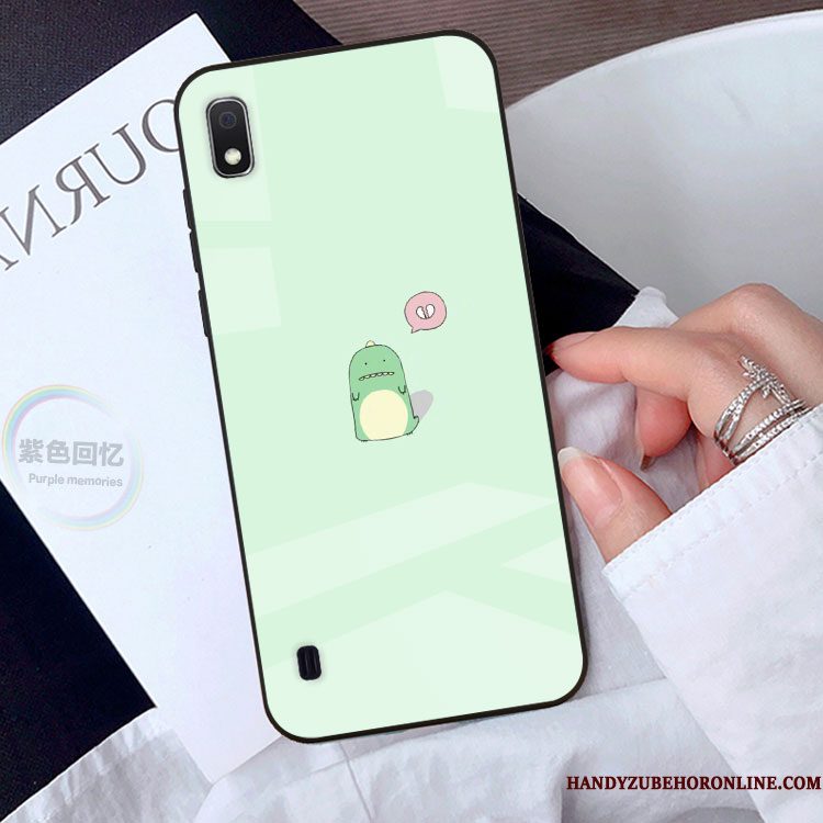 Hoesje Samsung Galaxy A10 Spotprent Anti-fall Mooie, Hoes Samsung Galaxy A10 Glas Persoonlijk