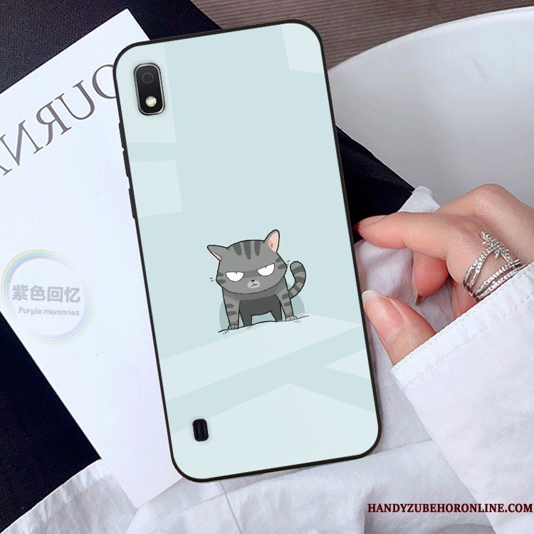 Hoesje Samsung Galaxy A10 Spotprent Anti-fall Mooie, Hoes Samsung Galaxy A10 Glas Persoonlijk