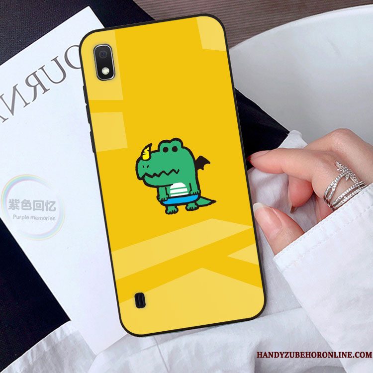 Hoesje Samsung Galaxy A10 Spotprent Anti-fall Mooie, Hoes Samsung Galaxy A10 Glas Persoonlijk