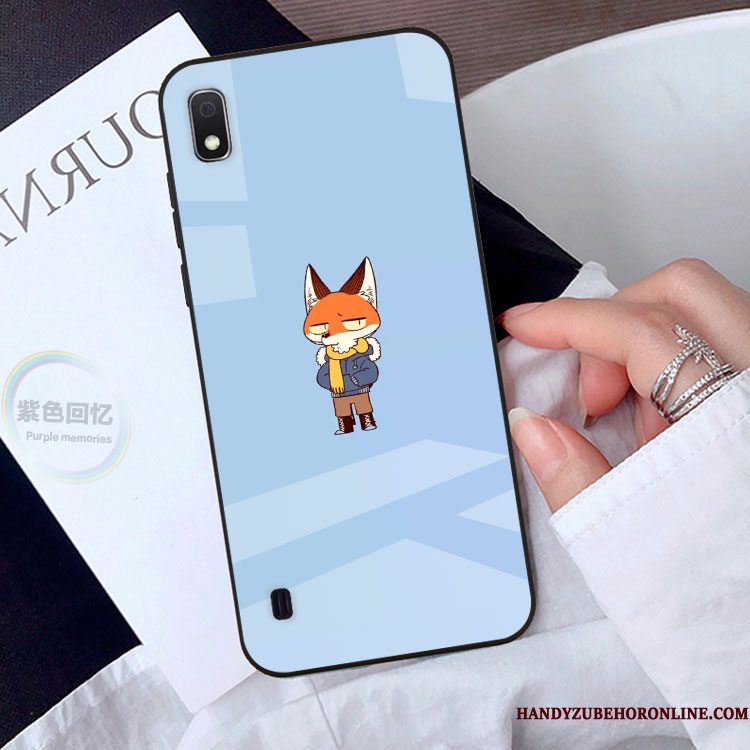 Hoesje Samsung Galaxy A10 Spotprent Anti-fall Mooie, Hoes Samsung Galaxy A10 Glas Persoonlijk