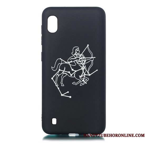 Hoesje Samsung Galaxy A10 Spotprent Hanger Schrobben, Hoes Samsung Galaxy A10 Zacht Zwart Dun