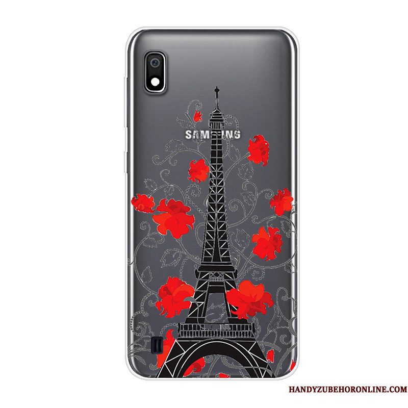 Hoesje Samsung Galaxy A10 Zakken Rood Anti-fall, Hoes Samsung Galaxy A10 Siliconen Telefoon Trend