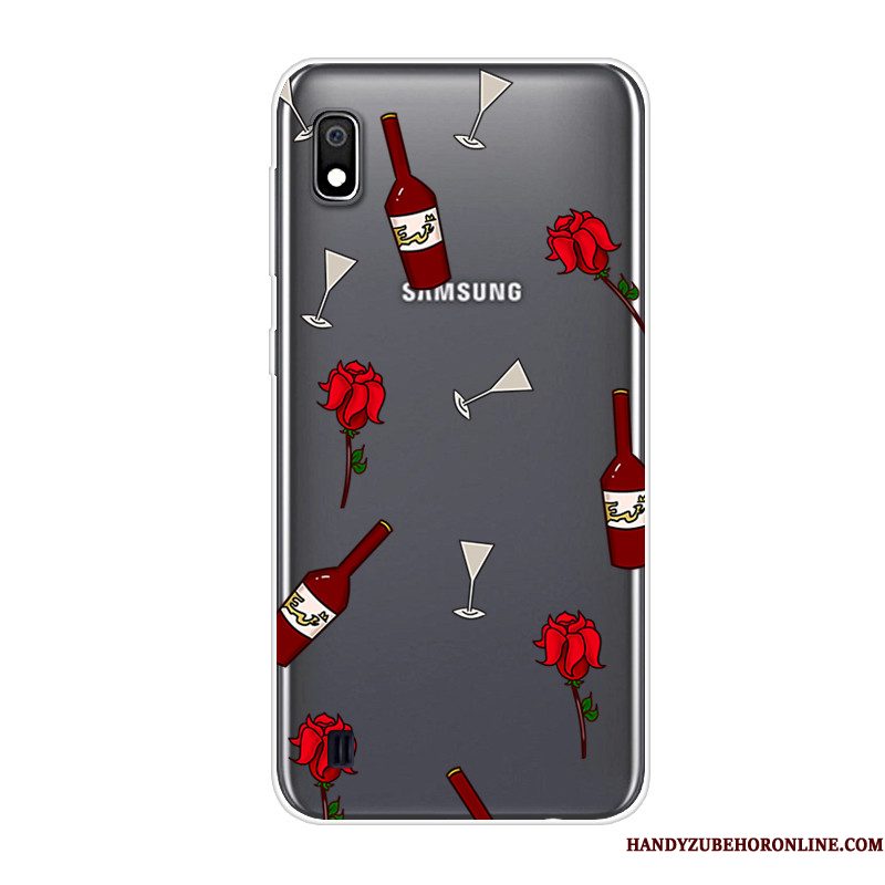 Hoesje Samsung Galaxy A10 Zakken Rood Anti-fall, Hoes Samsung Galaxy A10 Siliconen Telefoon Trend