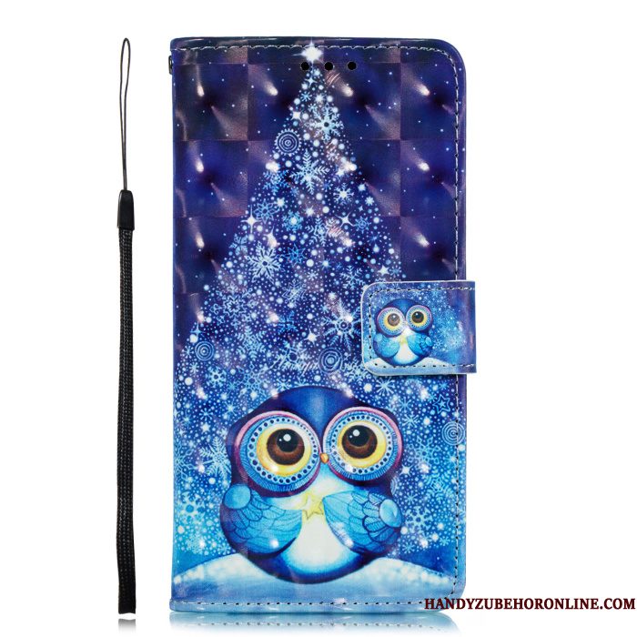 Hoesje Samsung Galaxy A20e Siliconen Telefoon Blauw, Hoes Samsung Galaxy A20e Folio Anti-fall