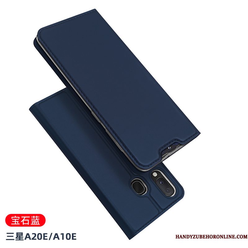 Hoesje Samsung Galaxy A20e Zacht Anti-fall Doorzichtig, Hoes Samsung Galaxy A20e Folio Blauw Nieuw