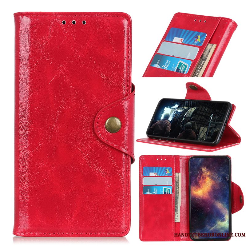 Hoesje Samsung Galaxy A20s Folio Anti-fall Skärmskydd, Hoes Samsung Galaxy A20s Zakken Tempererentelefoon