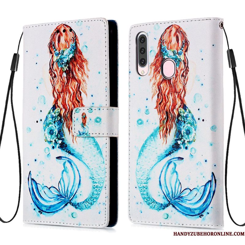 Hoesje Samsung Galaxy A20s Folio Persoonlijk Blauw, Hoes Samsung Galaxy A20s Zacht Kaart