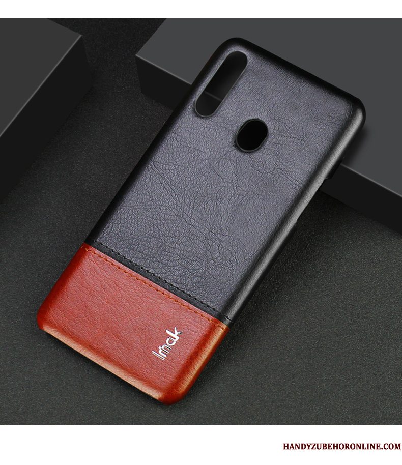 Hoesje Samsung Galaxy A20s Leer Rood Hard, Hoes Samsung Galaxy A20s Bescherming Anti-falltelefoon