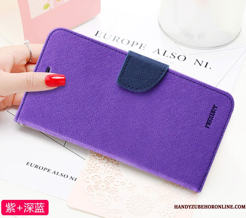 Hoesje Samsung Galaxy A20s Leer Telefoon Purper, Hoes Samsung Galaxy A20s Folio