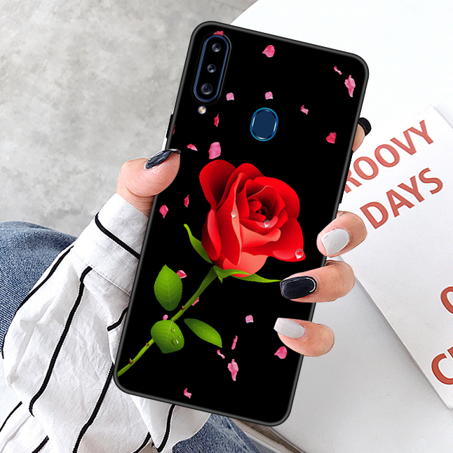 Hoesje Samsung Galaxy A20s Zacht Pas Rood, Hoes Samsung Galaxy A20s Zakken Schrobben Lovers