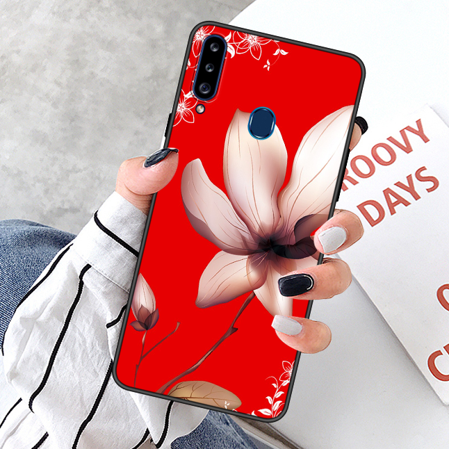 Hoesje Samsung Galaxy A20s Zacht Pas Rood, Hoes Samsung Galaxy A20s Zakken Schrobben Lovers