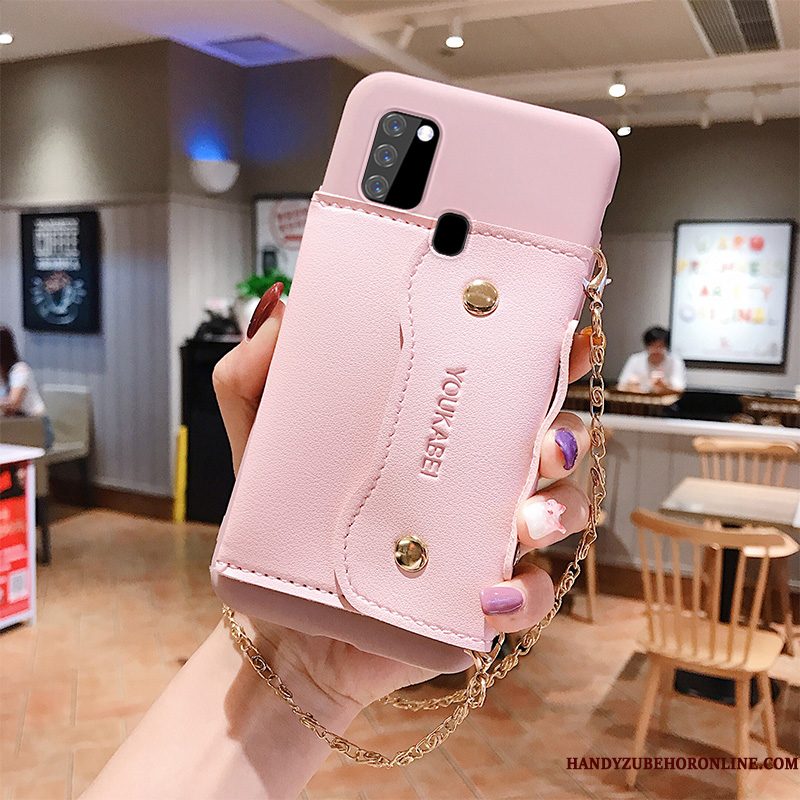 Hoesje Samsung Galaxy A21s Portemonnee Geeltelefoon, Hoes Samsung Galaxy A21s Zakken