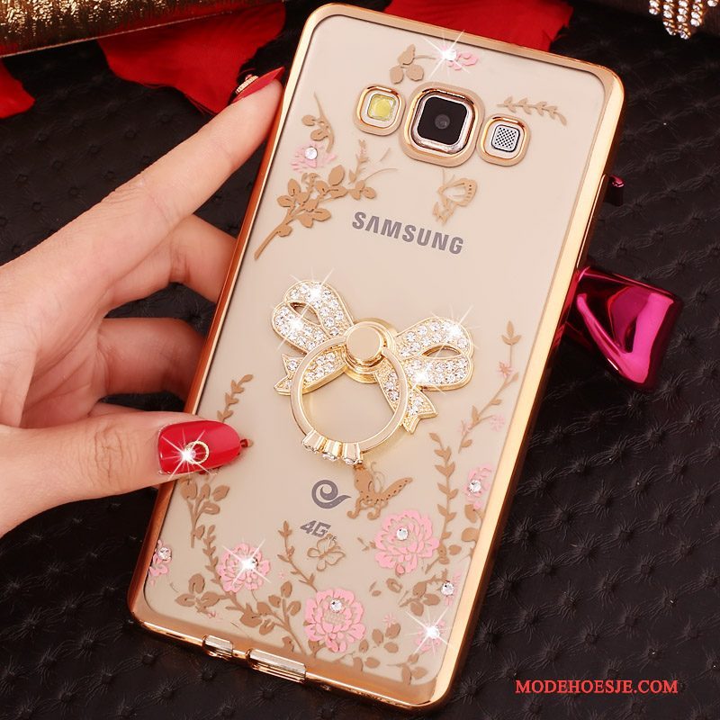 Hoesje Samsung Galaxy A3 2015 Bescherming Telefoon Ring, Hoes Samsung Galaxy A3 2015 Zacht Roze