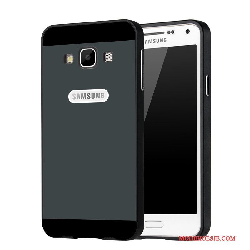 Hoesje Samsung Galaxy A3 2015 Metaal Achterklep Rood, Hoes Samsung Galaxy A3 2015 Bescherming Omlijsting