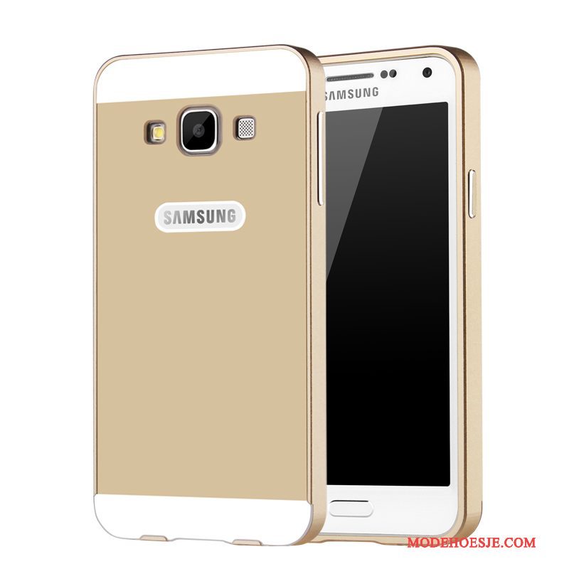 Hoesje Samsung Galaxy A3 2015 Metaal Achterklep Rood, Hoes Samsung Galaxy A3 2015 Bescherming Omlijsting