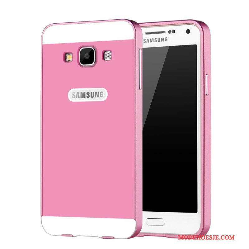 Hoesje Samsung Galaxy A3 2015 Metaal Blauw Omlijsting, Hoes Samsung Galaxy A3 2015 Bescherming Telefoon