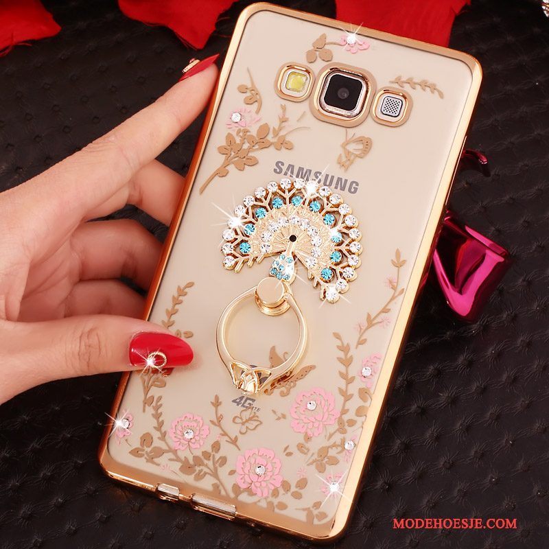 Hoesje Samsung Galaxy A3 2015 Ondersteuning Anti-fall Goud, Hoes Samsung Galaxy A3 2015 Strass Telefoon