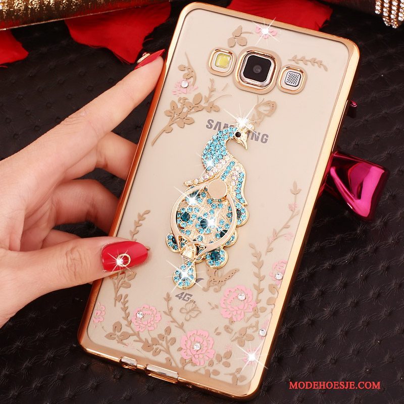 Hoesje Samsung Galaxy A3 2015 Ondersteuning Anti-fall Goud, Hoes Samsung Galaxy A3 2015 Strass Telefoon