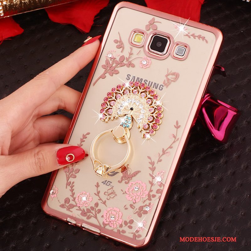 Hoesje Samsung Galaxy A3 2015 Ondersteuning Anti-fall Goud, Hoes Samsung Galaxy A3 2015 Strass Telefoon