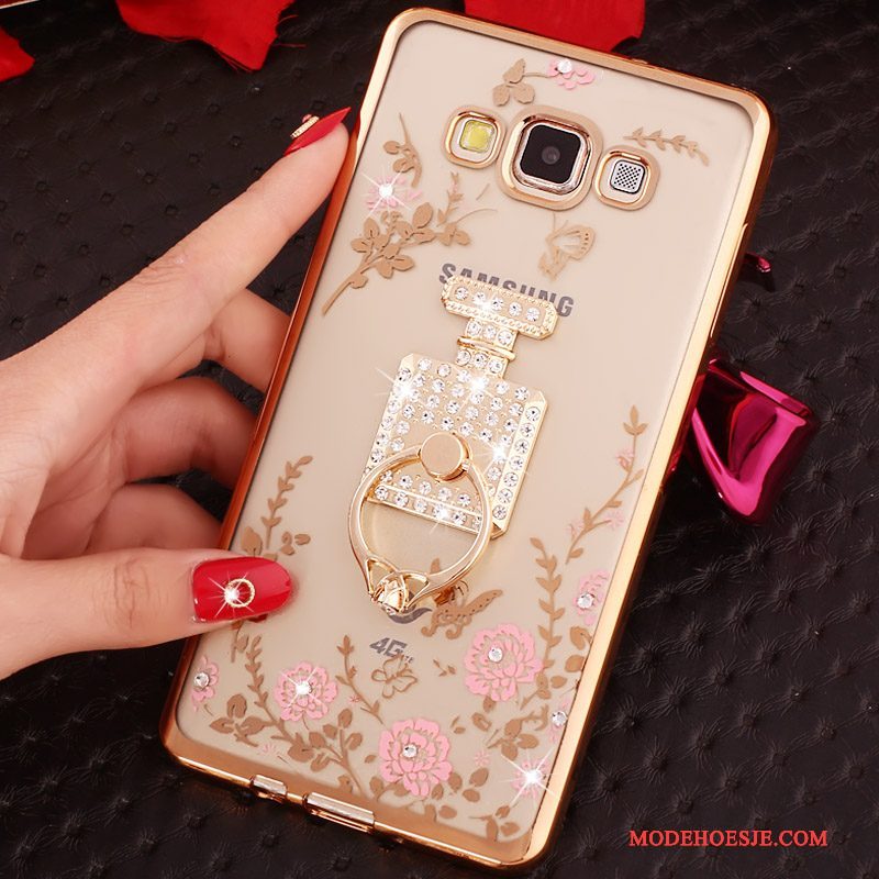 Hoesje Samsung Galaxy A3 2015 Ondersteuning Anti-fall Goud, Hoes Samsung Galaxy A3 2015 Strass Telefoon