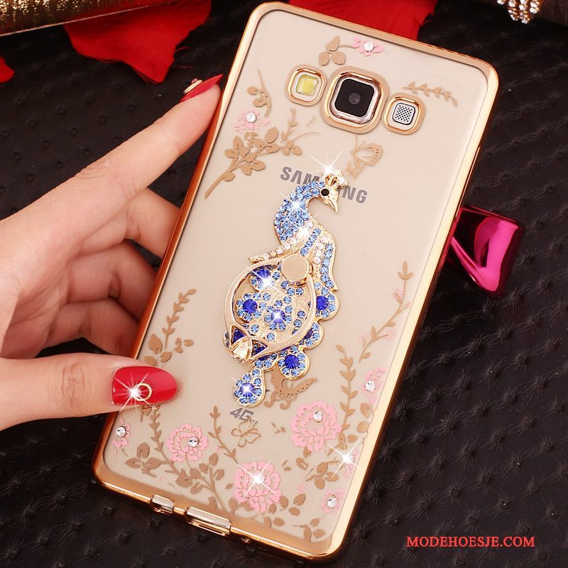 Hoesje Samsung Galaxy A3 2015 Ondersteuning Anti-fall Goud, Hoes Samsung Galaxy A3 2015 Strass Telefoon