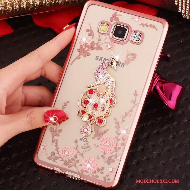 Hoesje Samsung Galaxy A3 2015 Ondersteuning Anti-fall Goud, Hoes Samsung Galaxy A3 2015 Strass Telefoon