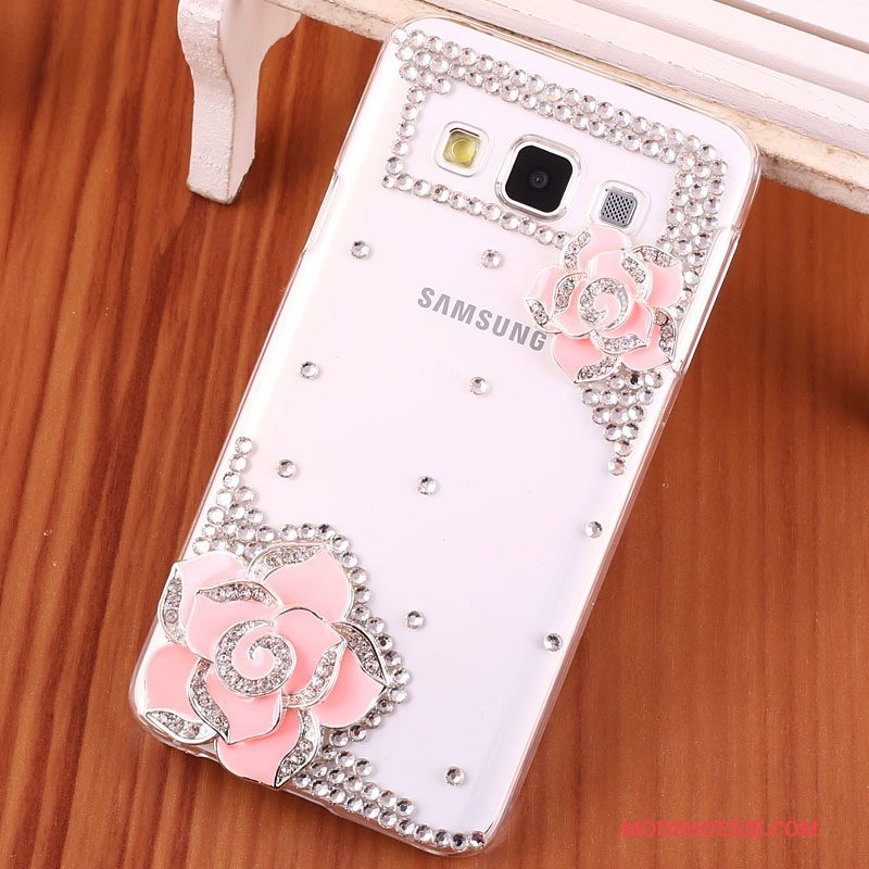 Hoesje Samsung Galaxy A3 2015 Strass Hard Anti-fall, Hoes Samsung Galaxy A3 2015 Bescherming Telefoon Goud