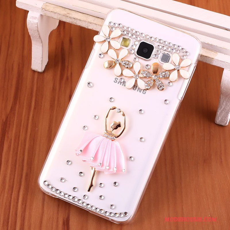 Hoesje Samsung Galaxy A3 2015 Strass Hard Anti-fall, Hoes Samsung Galaxy A3 2015 Bescherming Telefoon Goud