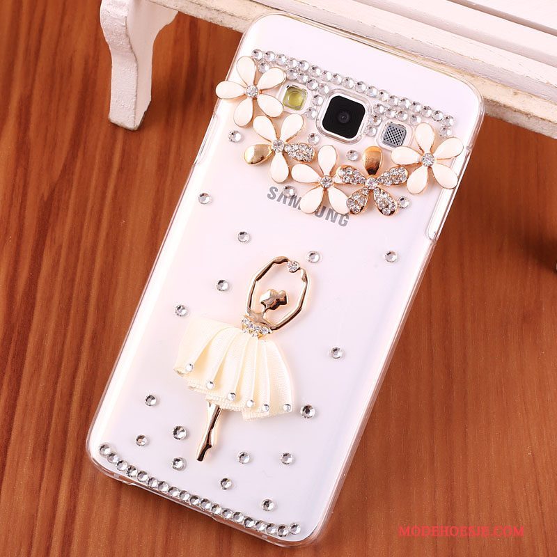 Hoesje Samsung Galaxy A3 2015 Strass Hard Anti-fall, Hoes Samsung Galaxy A3 2015 Bescherming Telefoon Goud